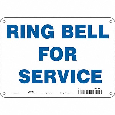 J9841 Safety Sign 7 in x 10 in Aluminum