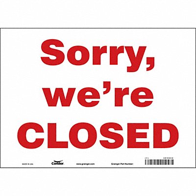 Safety Sign 10 in x 14 in Vinyl