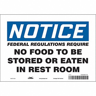 Safety Sign 7 in x 10 in Vinyl