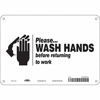 Safety Sign 7 in x 10 in Polyethylene