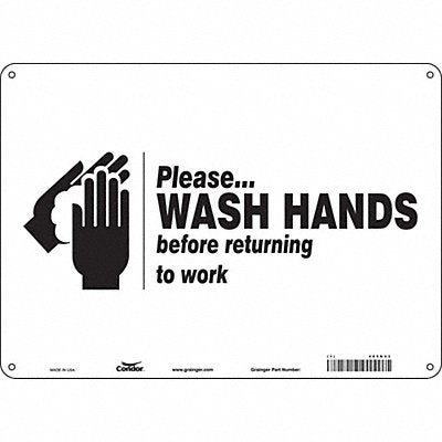 Safety Sign 10 in x 14 in Polyethylene