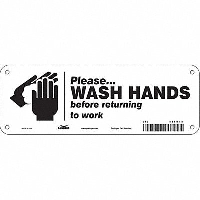 Safety Sign 3 1/2 x 10 in Polyethylene