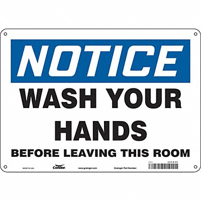 Safety Sign 10 in x 14 in Polyethylene