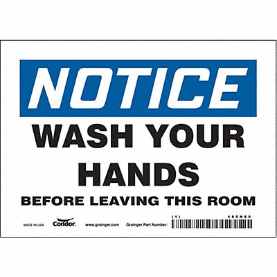 Safety Sign 5 in x 7 in Vinyl