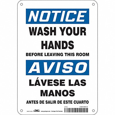 Safety Sign 10 in x 7 in Aluminum