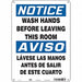Safety Sign 14 in x 10 in Polyethylene