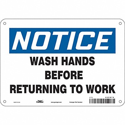 J7172 Safety Sign 7 in x 10 in Aluminum