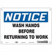 J7172 Safety Sign 7 in x 10 in Polyethylene