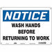 J7172 Safety Sign 10 in x 14 in Polyethylene
