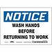 J7172 Safety Sign 5 in x 7 in Vinyl