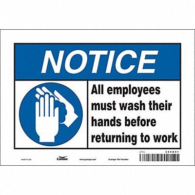 Safety Sign 7 in x 10 in Vinyl
