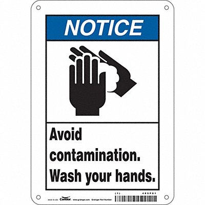 Safety Sign 10 in x 7 in Aluminum