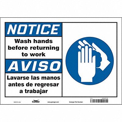Safety Sign 10 in x 14 in Vinyl