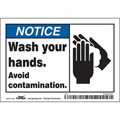 Safety Sign 3 1/2 in x 5 in Vinyl
