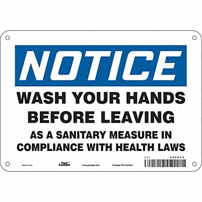 Safety Sign 7 in x 10 in Aluminum