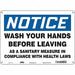 Safety Sign 10 in x 14 in Polyethylene