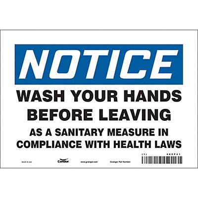 Safety Sign 7 in x 10 in Vinyl