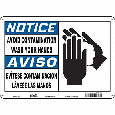 Safety Sign 10 in x 14 in Aluminum