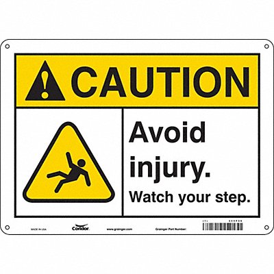 Safety Sign 10 in x 14 in Vinyl