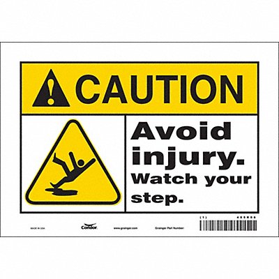 Safety Sign 7 inx10 in Vinyl