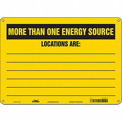 Safety Sign 10 in x 14 in Aluminum
