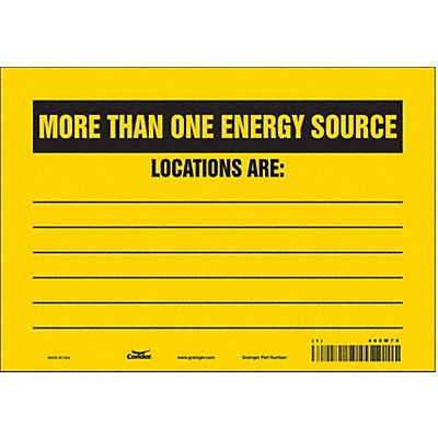 Safety Sign 7 inx10 in Vinyl