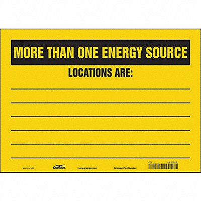 Safety Sign 10 in x 14 in Vinyl