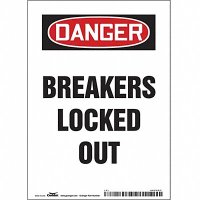 K0127 Safety Sign 10 inx14 in Magnetic Vinyl