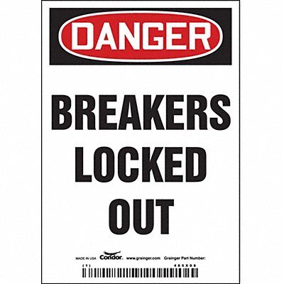 K0127 Safety Sign 5 inx3 1/2 in Vinyl