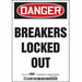 K0127 Safety Sign 5 inx3 1/2 in Vinyl