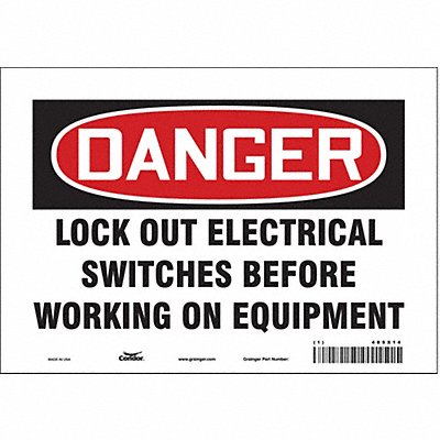 Safety Sign 7 inx10 in Vinyl