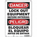 Safety Sign 14 in x 10 in Polyethylene