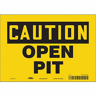 Safety Sign 7 in x 10 in Vinyl
