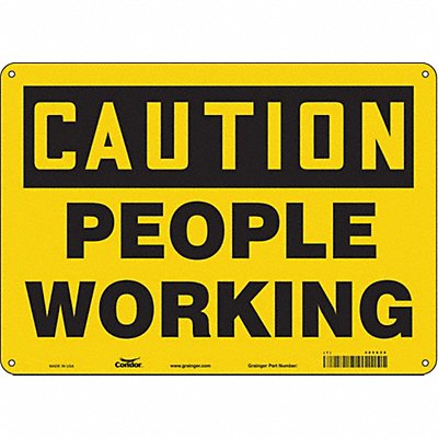 Safety Sign 10 in x 14 in Aluminum