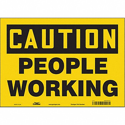 Safety Sign 10 in x 14 in Vinyl