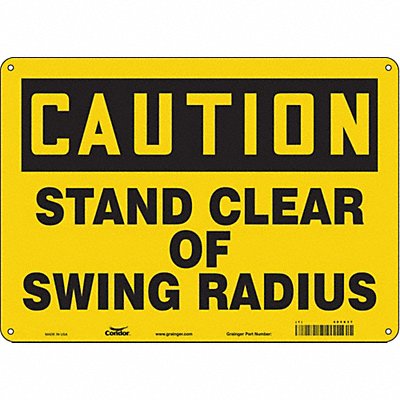 Safety Sign 10 in x 14 in Polyethylene