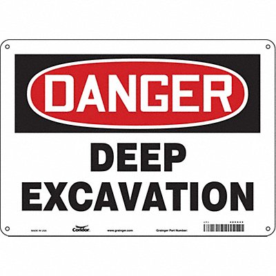 Safety Sign 10 in x 14 in Aluminum