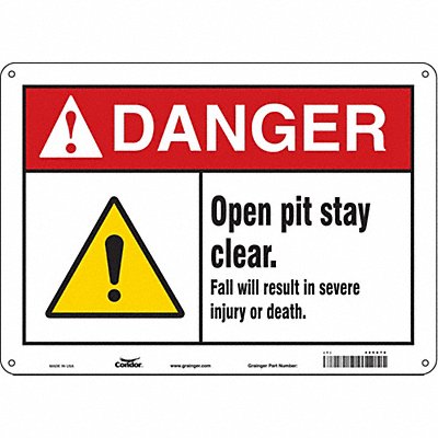 Safety Sign 10 inx14 in Aluminum