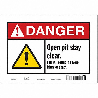 Safety Sign 7 in x 10 in Vinyl