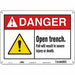 Safety Sign 10 in x 14 in Aluminum