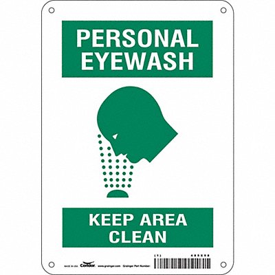 Safety Sign 10 in x 7 in Polyethylene