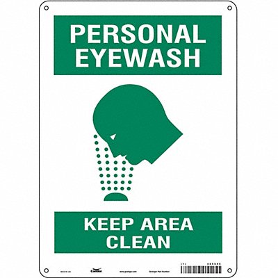 Safety Sign 14 in x 10 in Polyethylene
