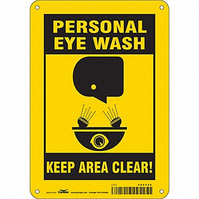 Safety Sign 10 in x 7 in Polyethylene