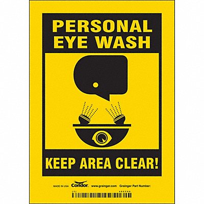 Safety Sign 7 in x 5 in Vinyl