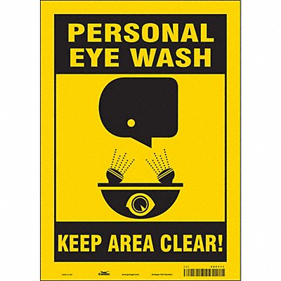 Safety Sign 14 in x 10 in Vinyl