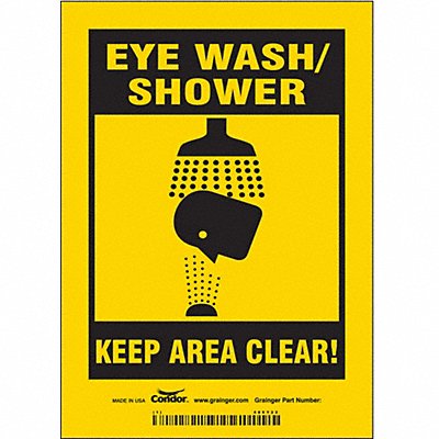 Safety Sign 7 in x 5 in Vinyl