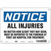 Safety Sign 7 in x 10 in Aluminum