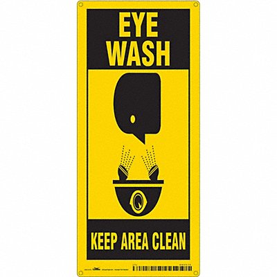 Safety Sign 18 in x 8 in Polyethylene