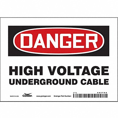 Safety Sign 5 in x 7 in Vinyl
