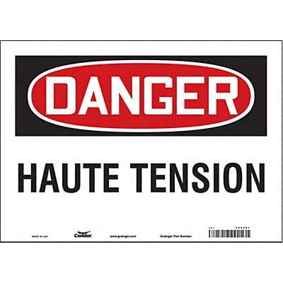 Safety Sign 10 in x 14 in Vinyl